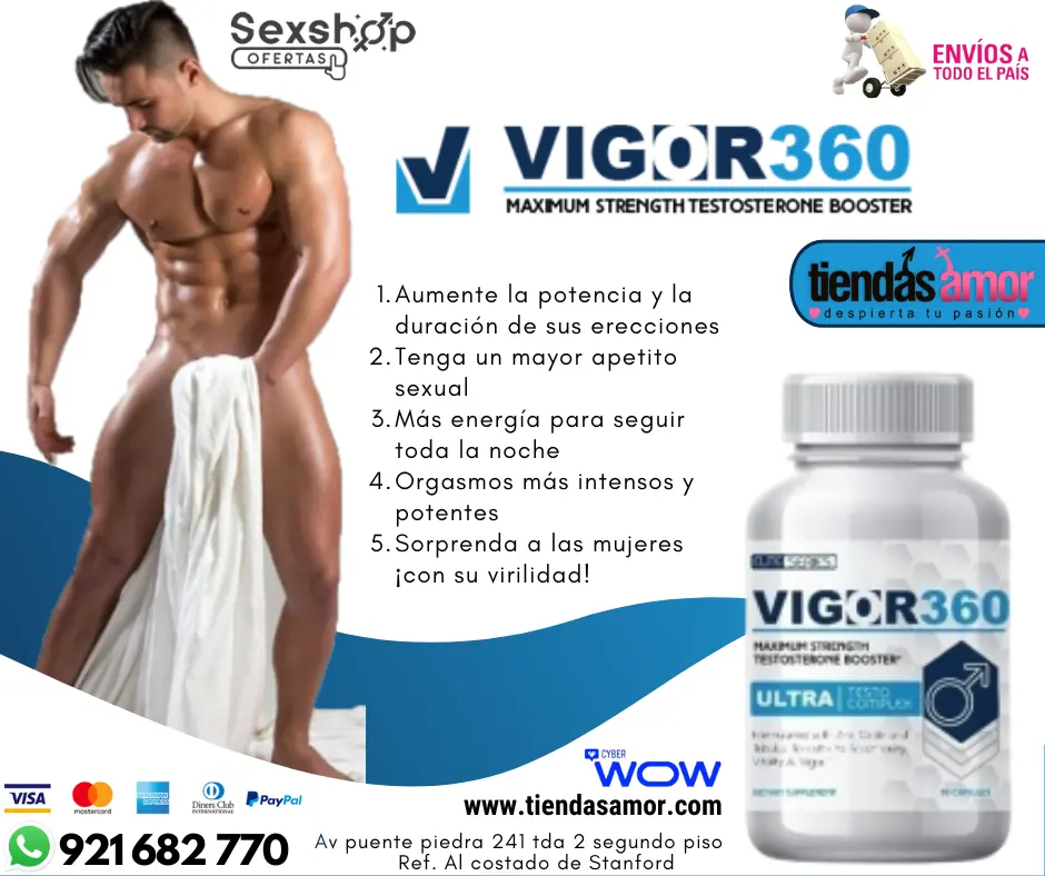 Vigor 360 Original 60 Pastillas Vibradores Preservativos 