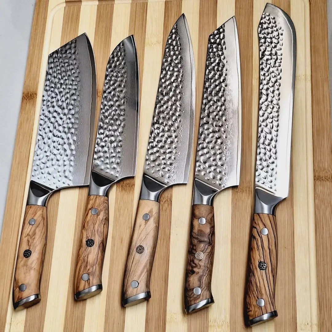 Cuchillos chef de Acero Damasco 