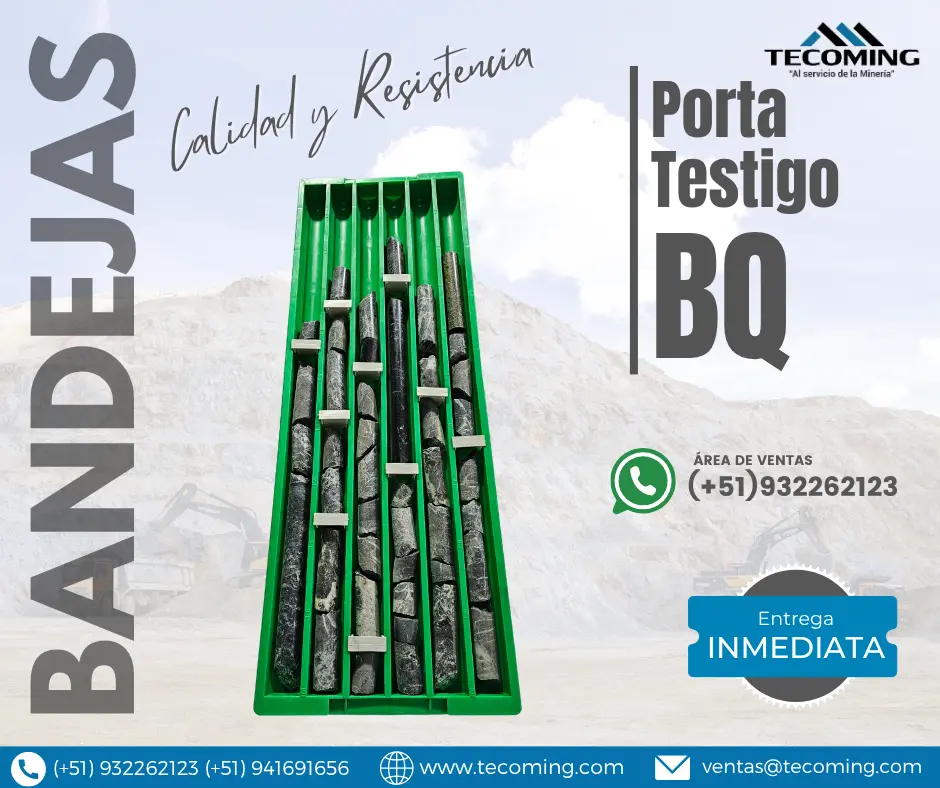 BANDEJAS PORTA TESTIGO BQ - PRODUCTO EN MINA 