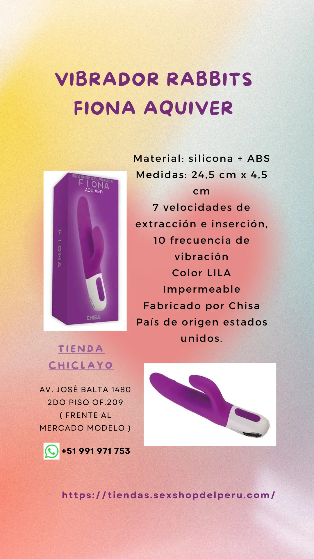 Vibrador conejo Fiona aquiver