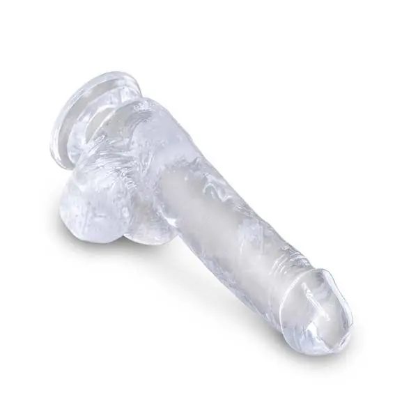 B-CONSOLADOR KING COCK CLEAR 6 CON TESTICULOS