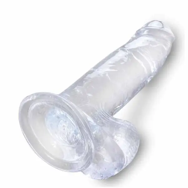 B-CONSOLADOR KING COCK CLEAR 7 CON TESTICULOS