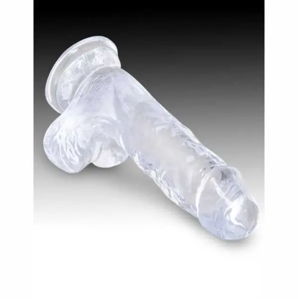 B-CONSOLADOR KING COCK CLEAR 5 CON TESTICULO 