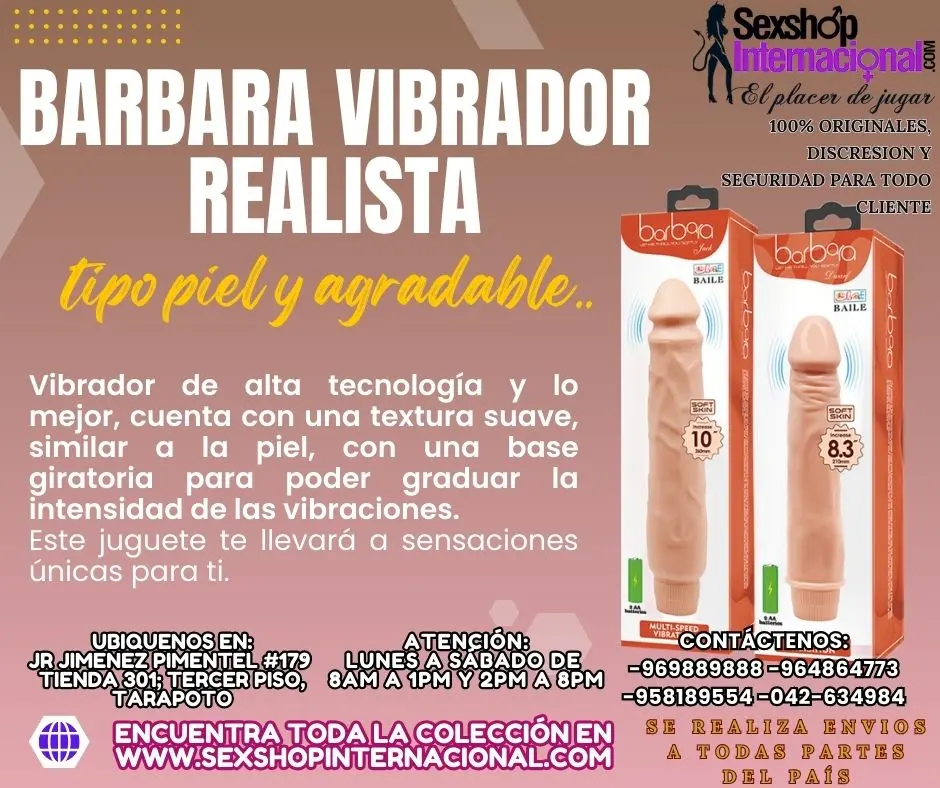 VIBRADOR CON TEXTURA TIPO PIEL PARA DAMA EN TARAPOTO SEXTOYS