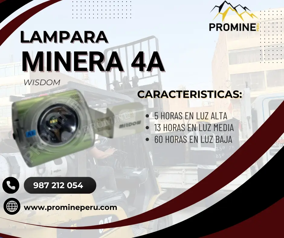 Lámpara 4A Diseñada para Mineros Hecha para Resistir