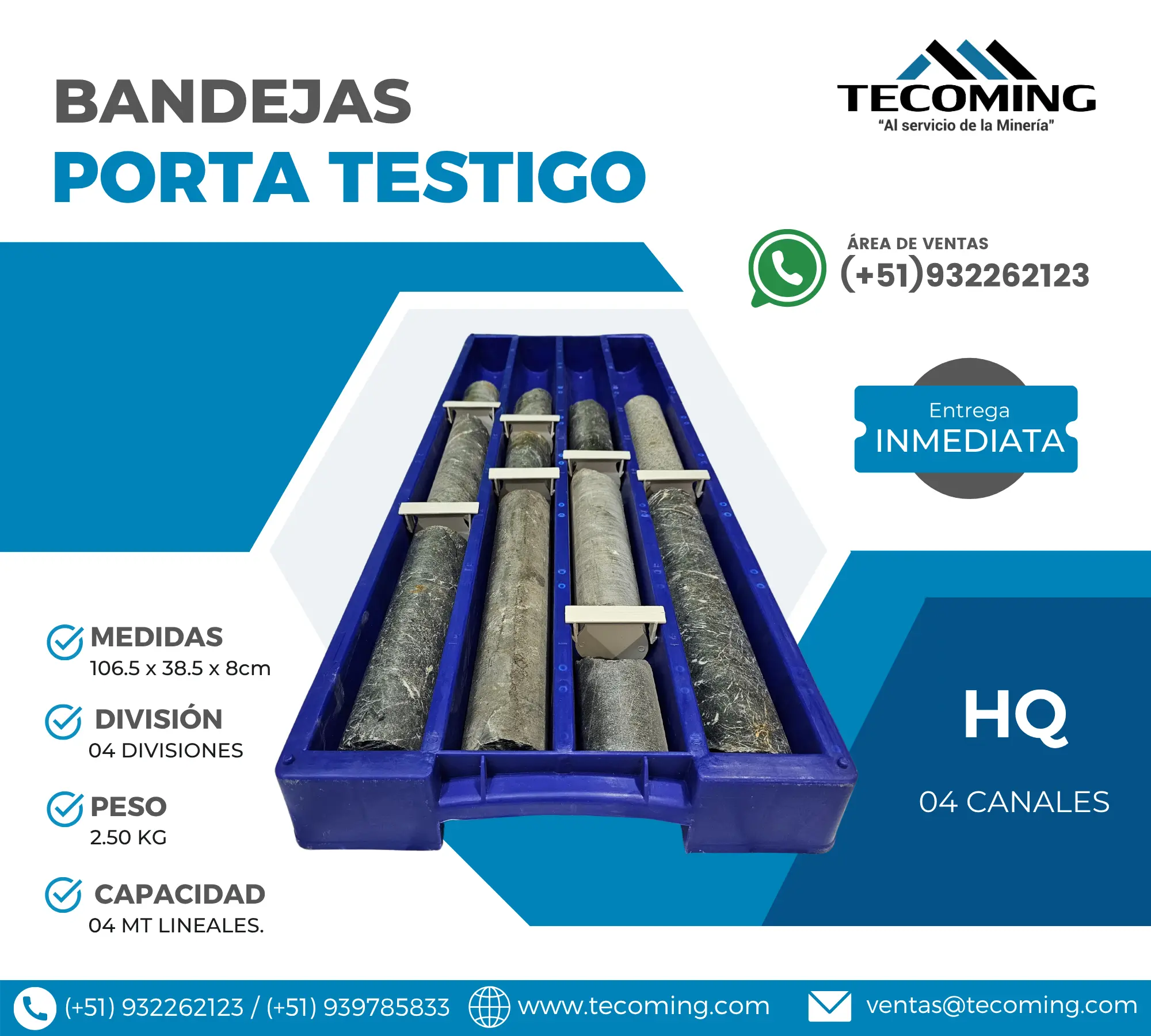 BANDEJAS PORTA TESTIGO HQ 