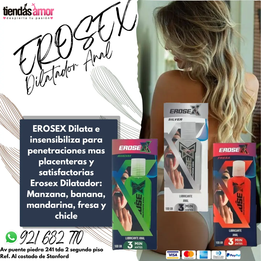 Erosex Lubricante Fetish y Bondage Potencia Sexual Retardant