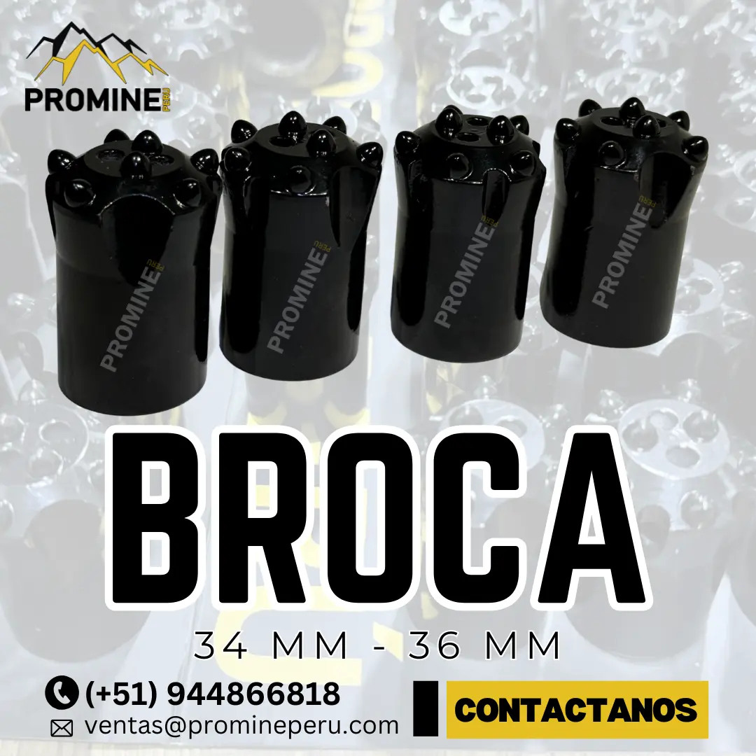 Broca 34mm 36mm Broca para Perforación Minera