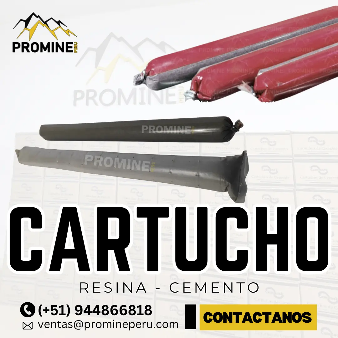 Cartucho de Cemento Resina Cápsulas Minera