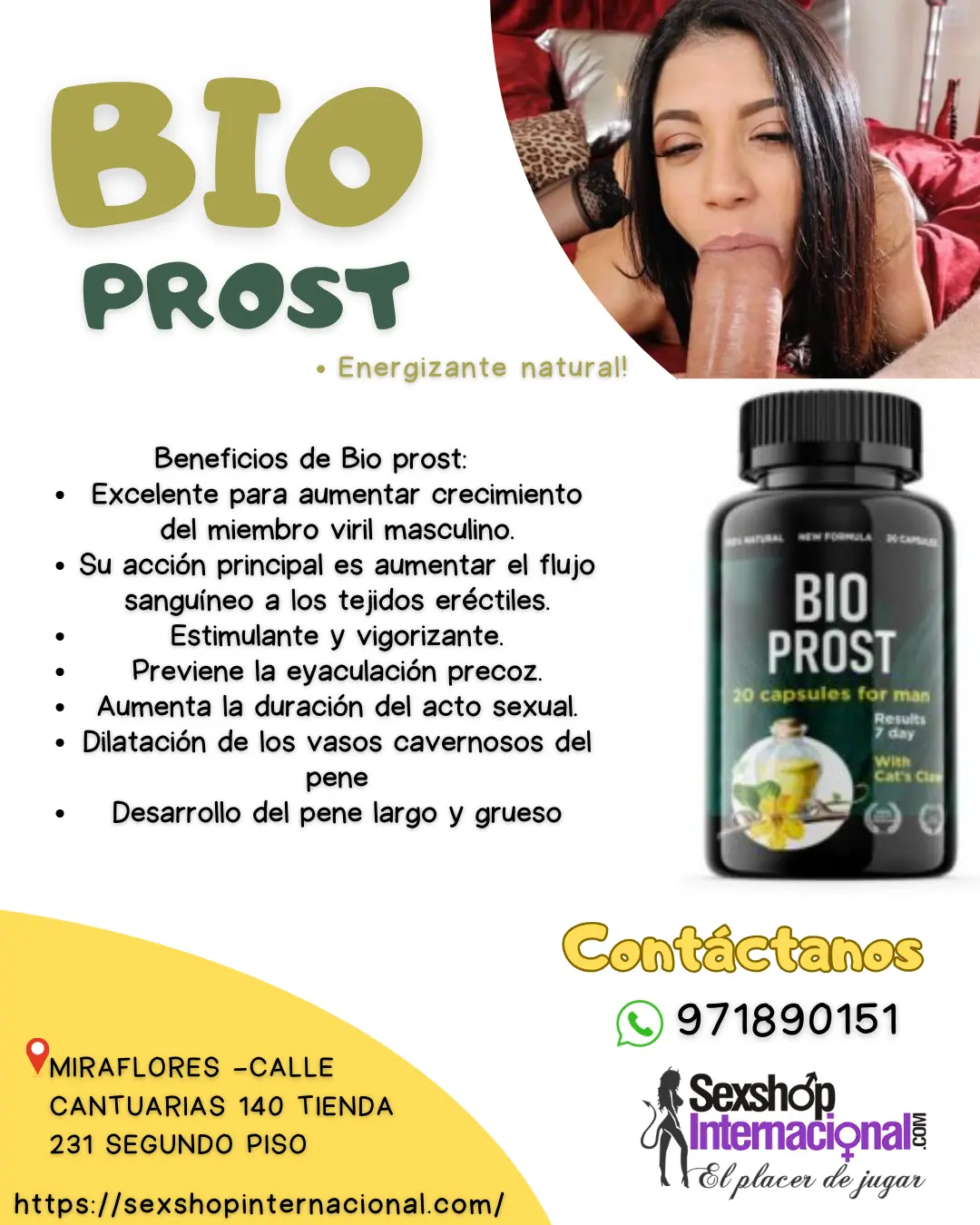 POTENCIA SEXUAL MAS TAMAÑO Y GROSOR A TU PENE CON BIO PROST 