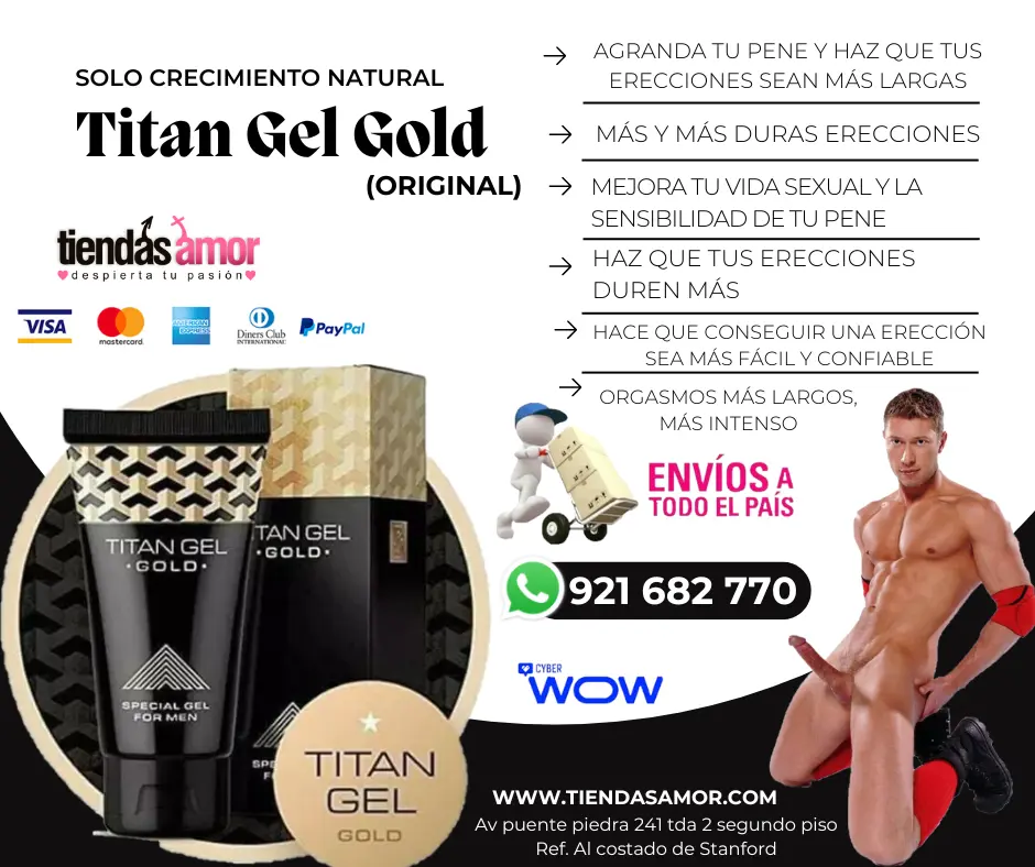 TITAN GEL GOLD retardante lubricantes lencería fundas tienda