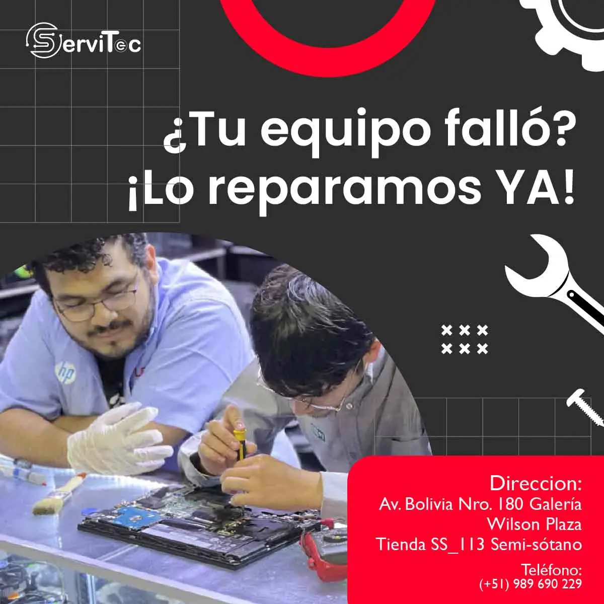  SERVICIO TÉCNICO DE COMPUTADORAS 