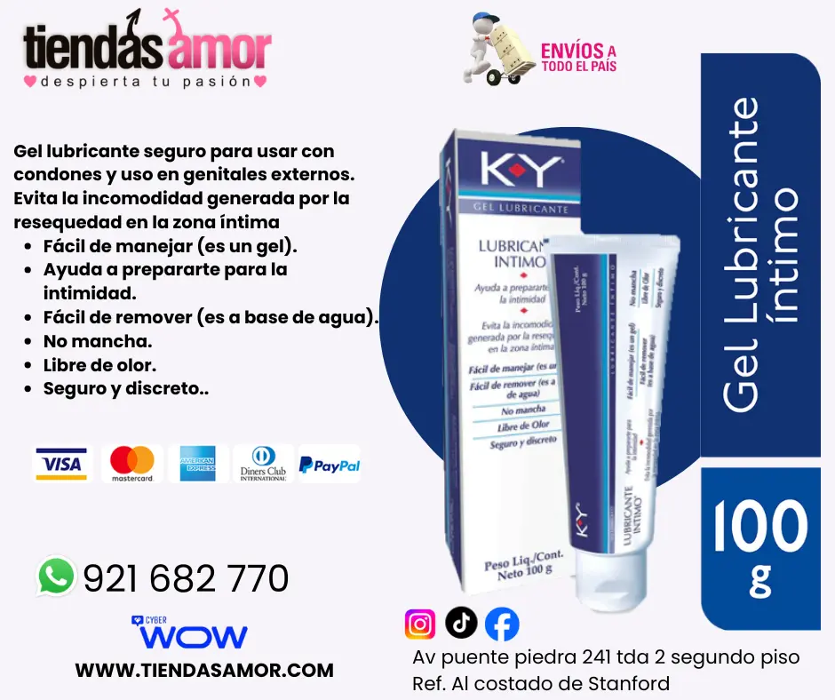 Lubricante Íntimo K-Y Gel ofrecemos gran variedad de juguete