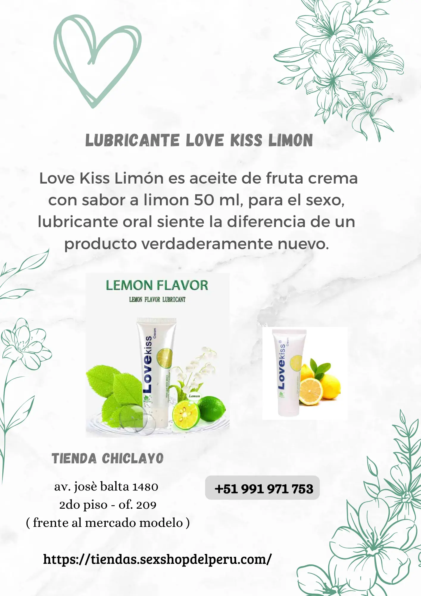 Lubricante love kiss limon