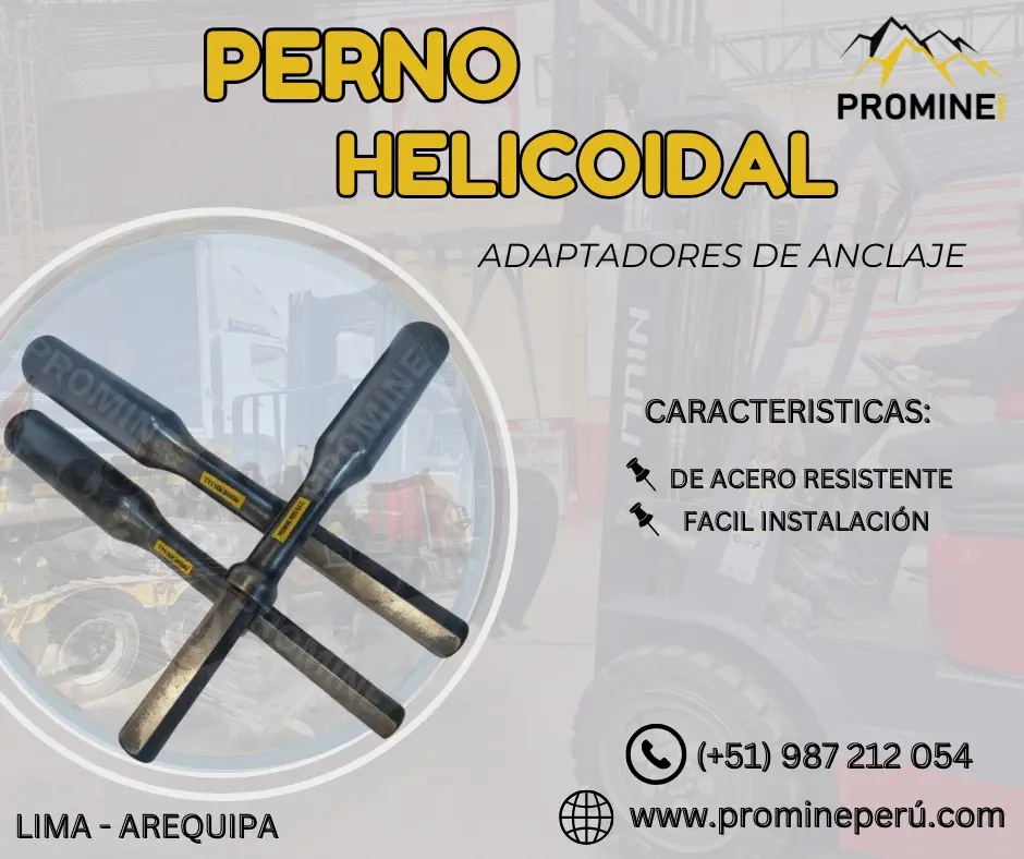 Adaptador Perno Helicoidal Productividad y Resistencia