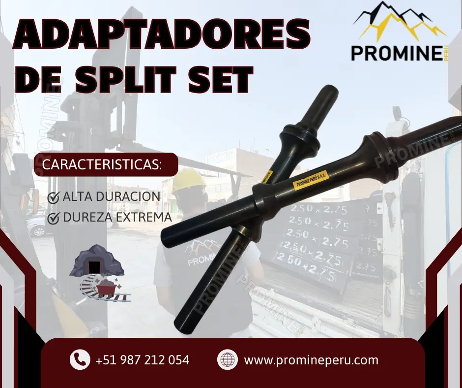 Adaptadores de Split Set Unión Perfecta para Sostenimiento