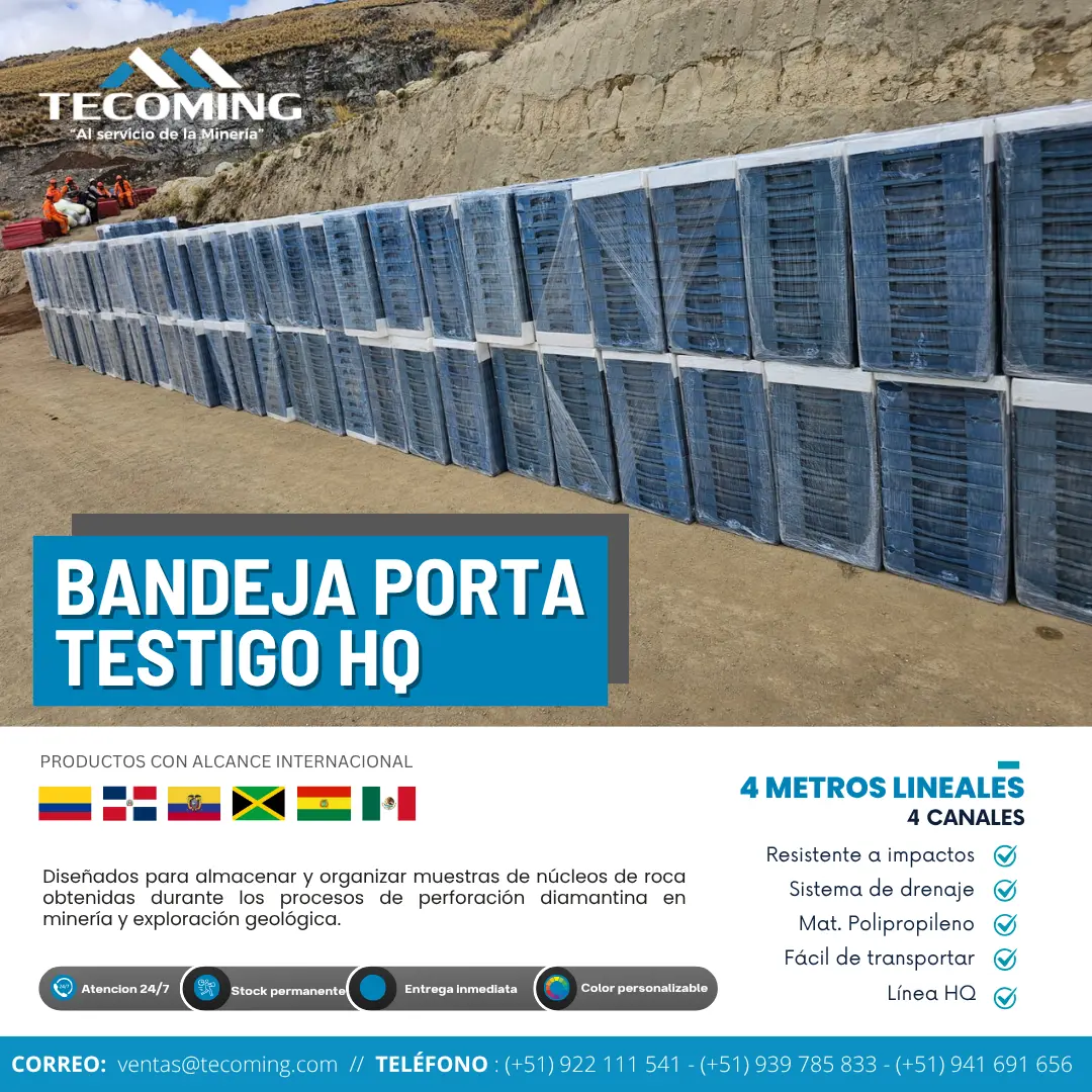 BANDEJAS DE PLASTICO HQ - PRODUCTOS PARA EXPLORACION MINERA