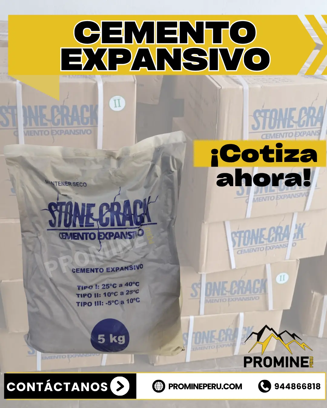 Cemento Expansivo Mortero Demolición Controlada