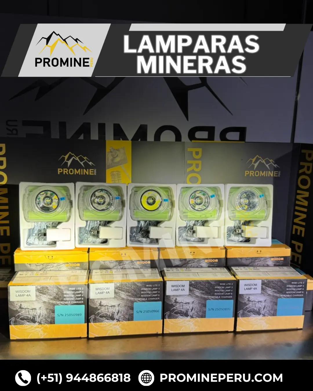 Lámpara Minera 4A Inalámbrica Luz LED