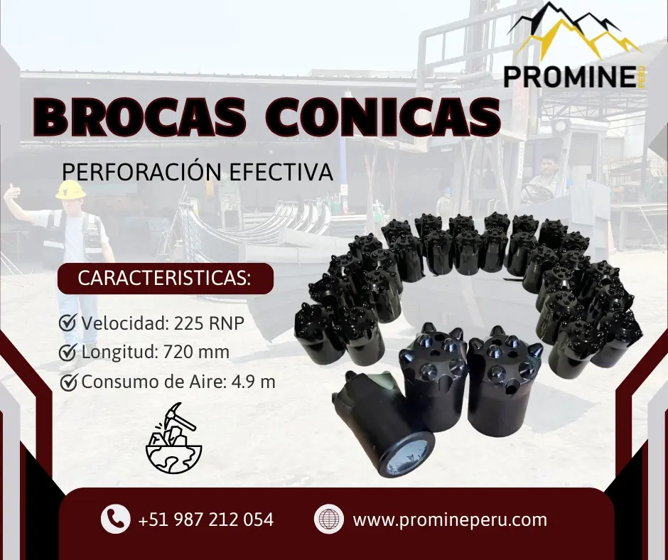 Broca Cónica 32-34-36 mm Penetración Precisa