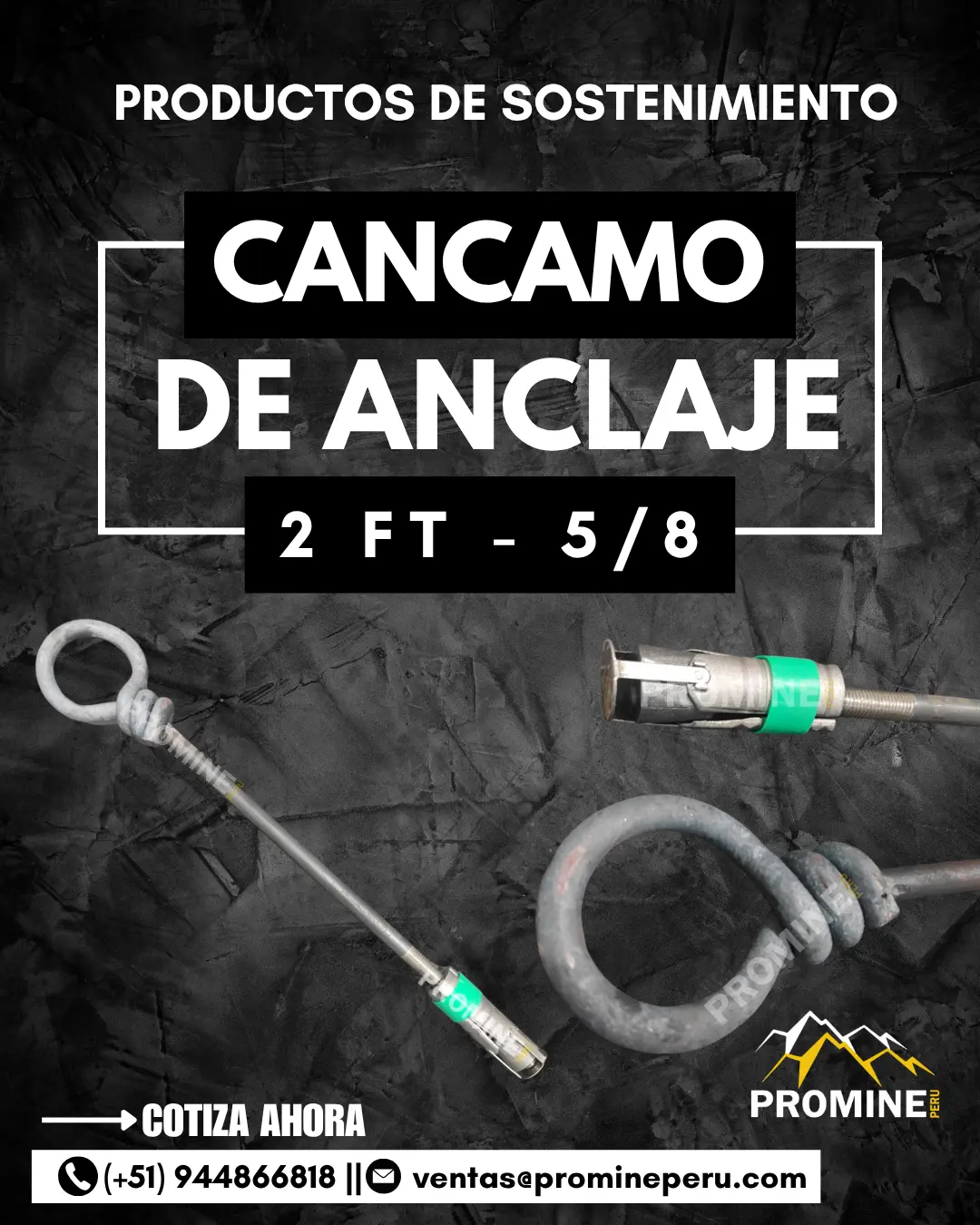 Cáncamo Minero 5 8 Anclaje Expansivo Cáncamo de Roca