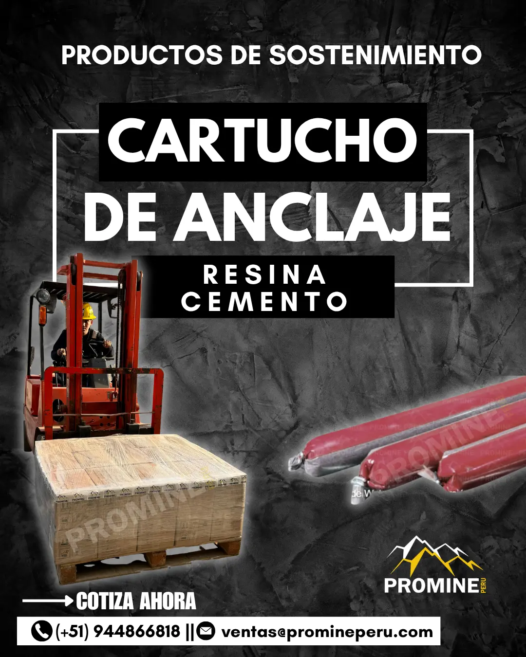 Cartuchos de Resina y Cemento Caja Industrial
