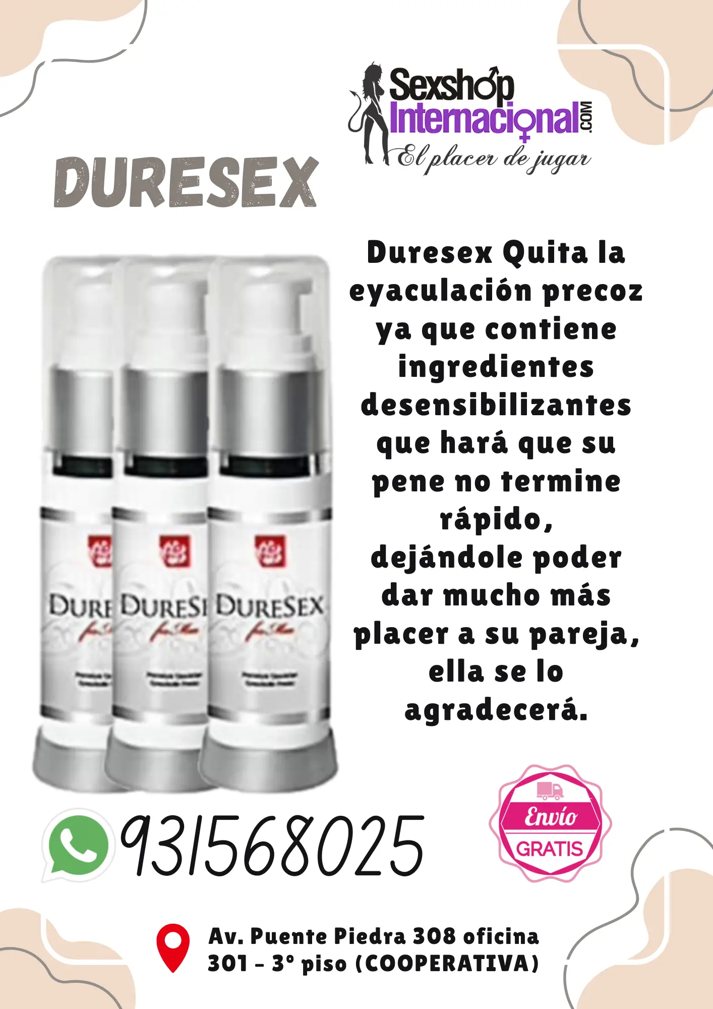 DURESEX RETARDANTE ACTUA EN 5 MIN - SEXSHOP LIMA