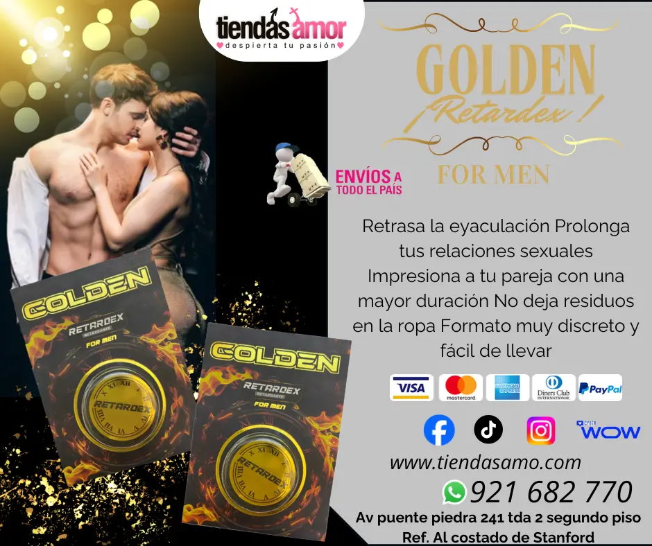 Crema Retardex Golden For Men Retardantes Potencia Sexual 