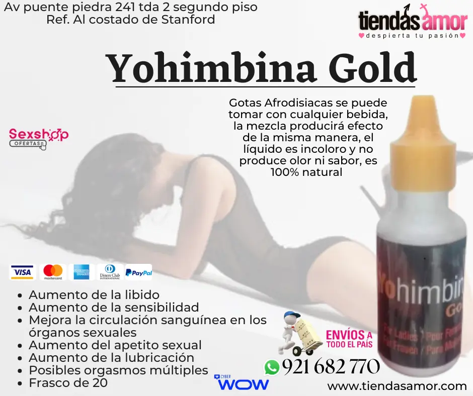 Yohimbina Gold Retardantes Potencia Sexual tiendas amor 