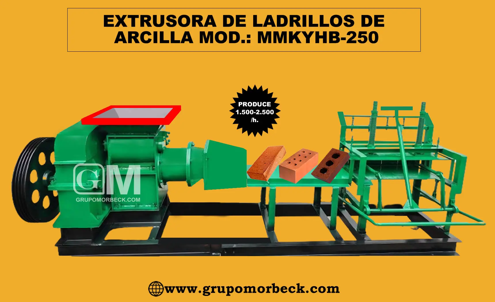 MAQUINARIA EXTRUSORA FABRICAR LADRILLOS DE ARCILLA