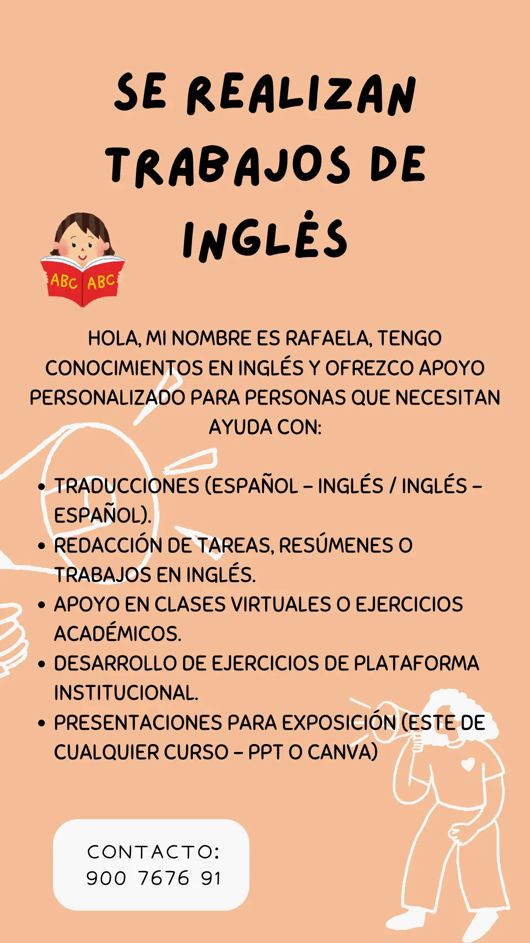 Se realizan trabajos de inglés.