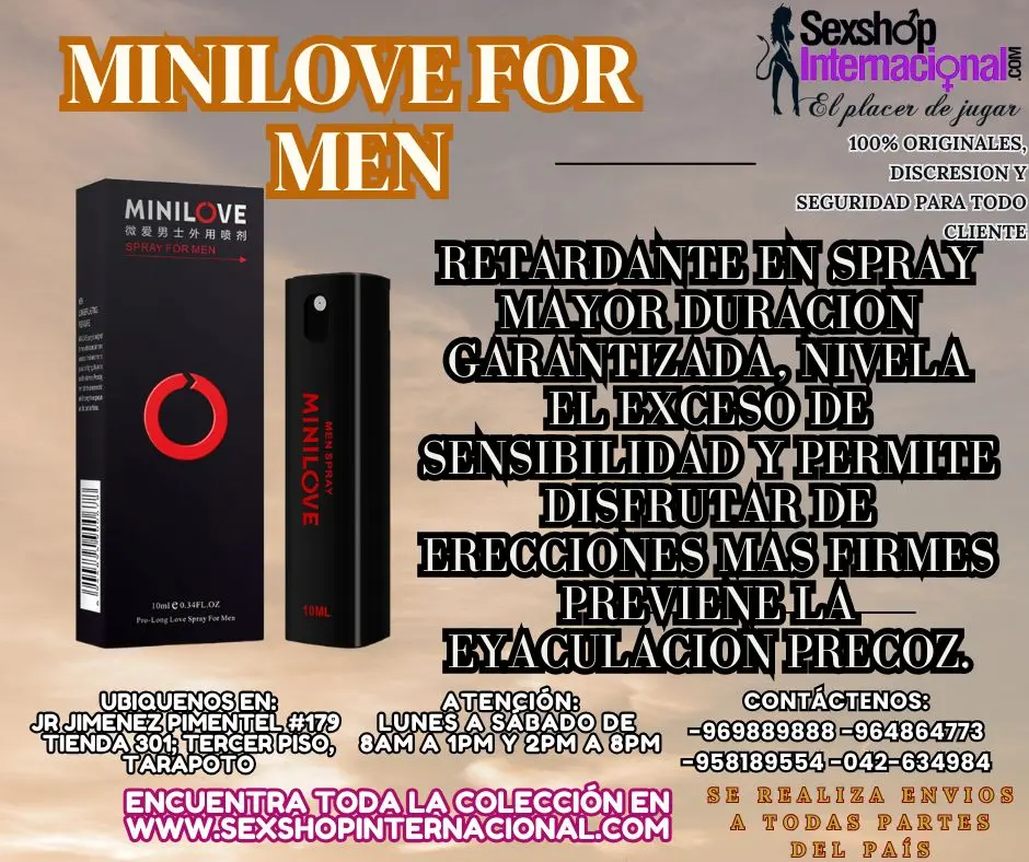 RETARDANTE MINILOVE DURACION LARGA GARANTIZADA EN TARAPOTO S