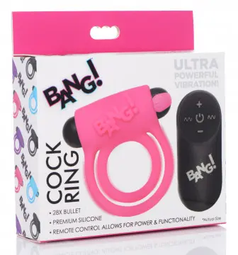 A-ANILLO VIBRADOR CONTROL REMOTO DE SILICONA ROSA