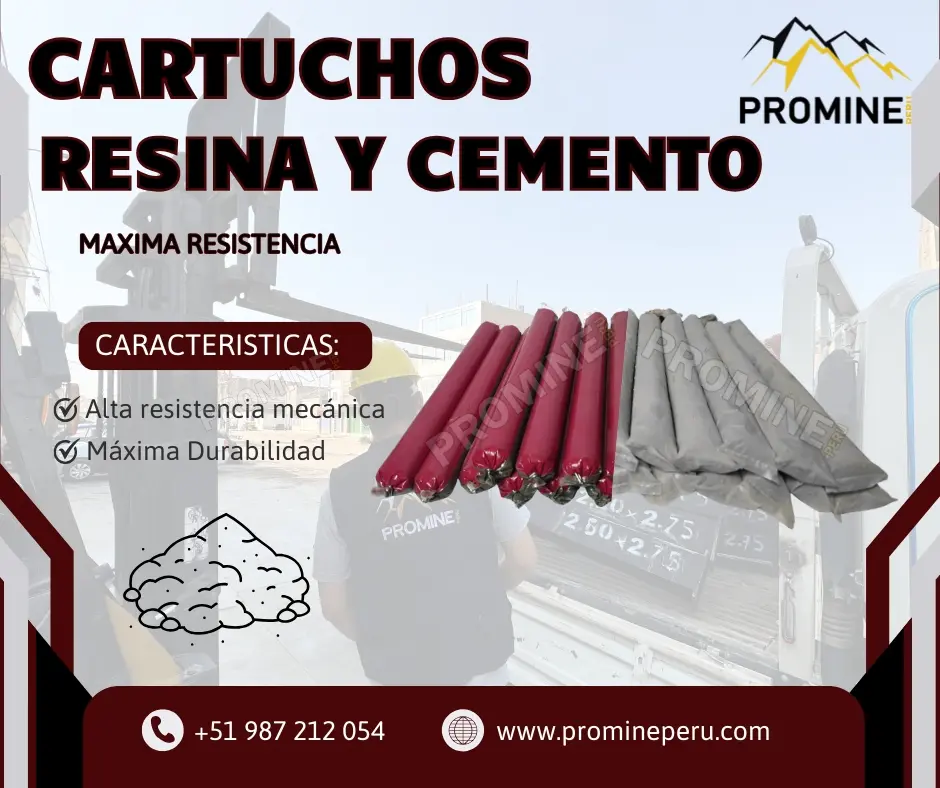 Fijación con Cartuchos de Resina y Cemento Promine Perú