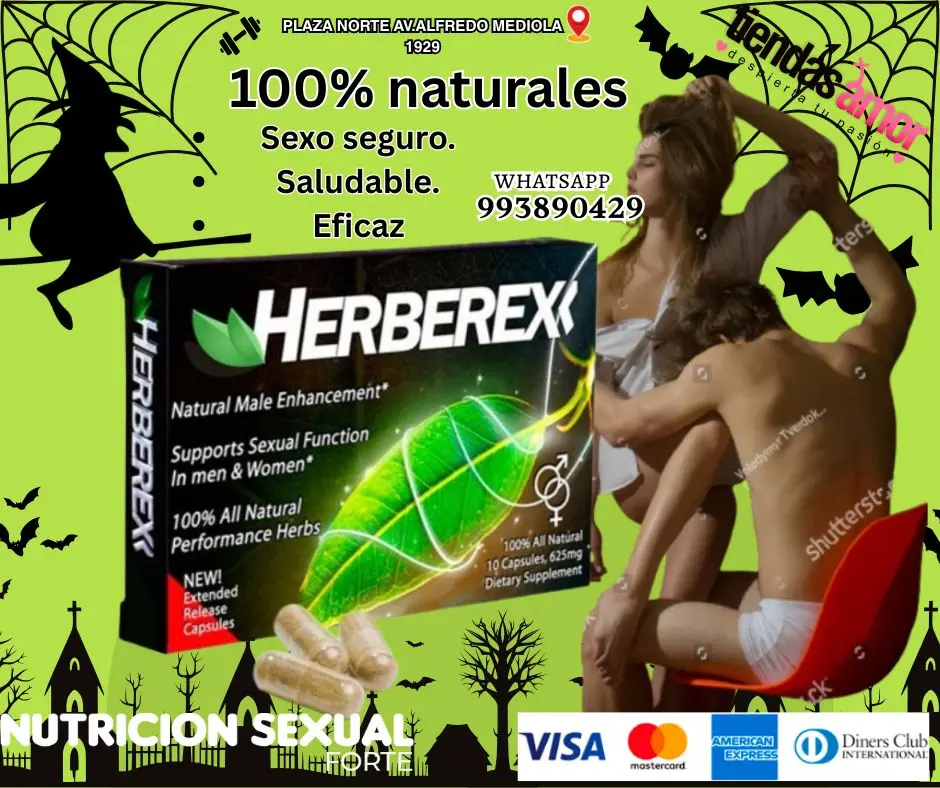Herberex funciona como un afrodisíaco natural que aumenta la