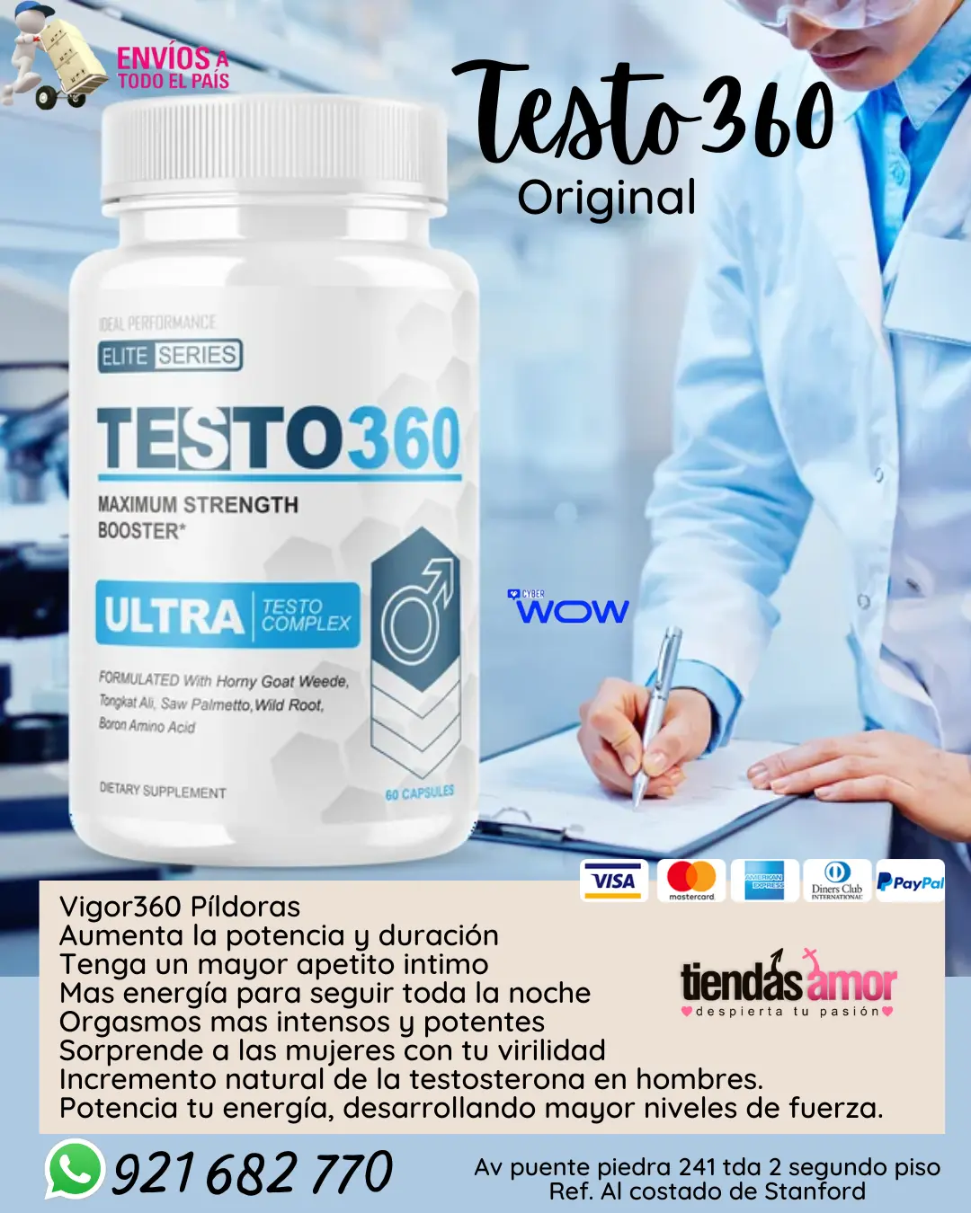 Testo 360 el nivel de energía sexual tiendas amor 