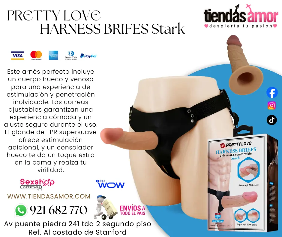 Pretty Love Stark Arnés con correa juguetes Lubricantes Ret