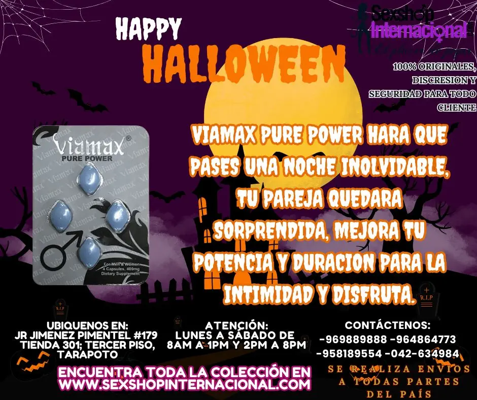 potenciador sexual viamax pure power asusta en halloween tar