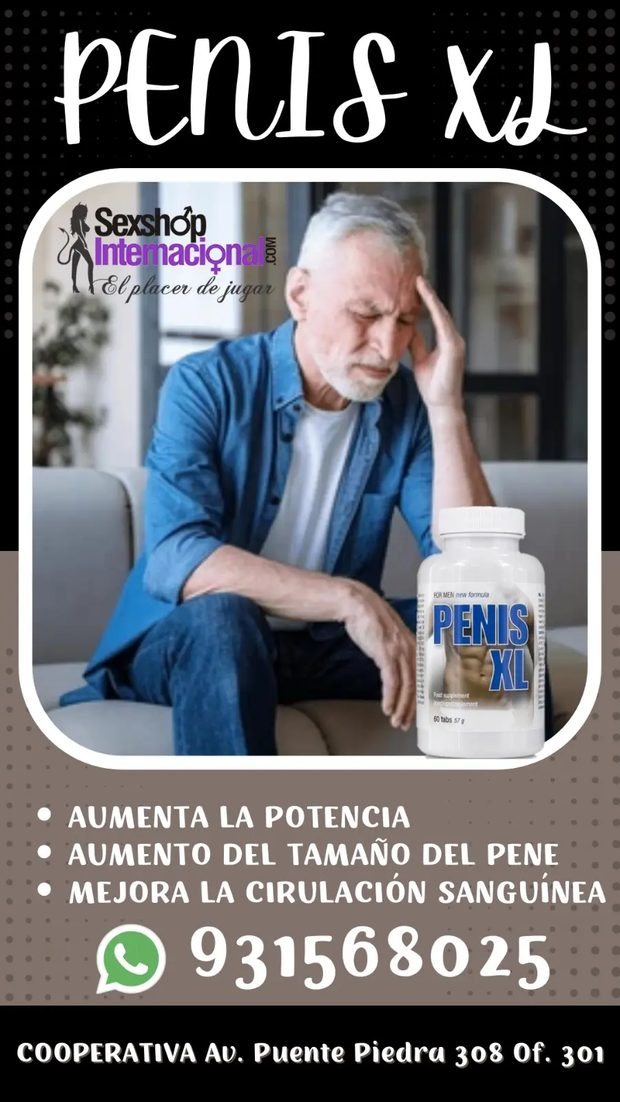 PENIS XL -ORGASMOS MÁS INTENSOS Y POTENTES - SEXSHOP LIMA