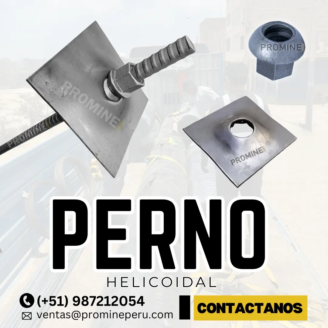 Perno Helicoidal Seguridad que se Atornilla en la Roca