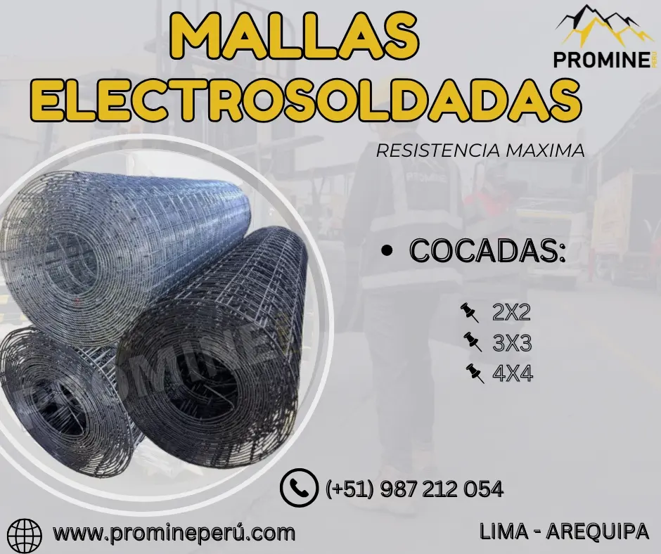 Malla Electrosoldada 3 x3 4 x4 de Alta Durabilidad