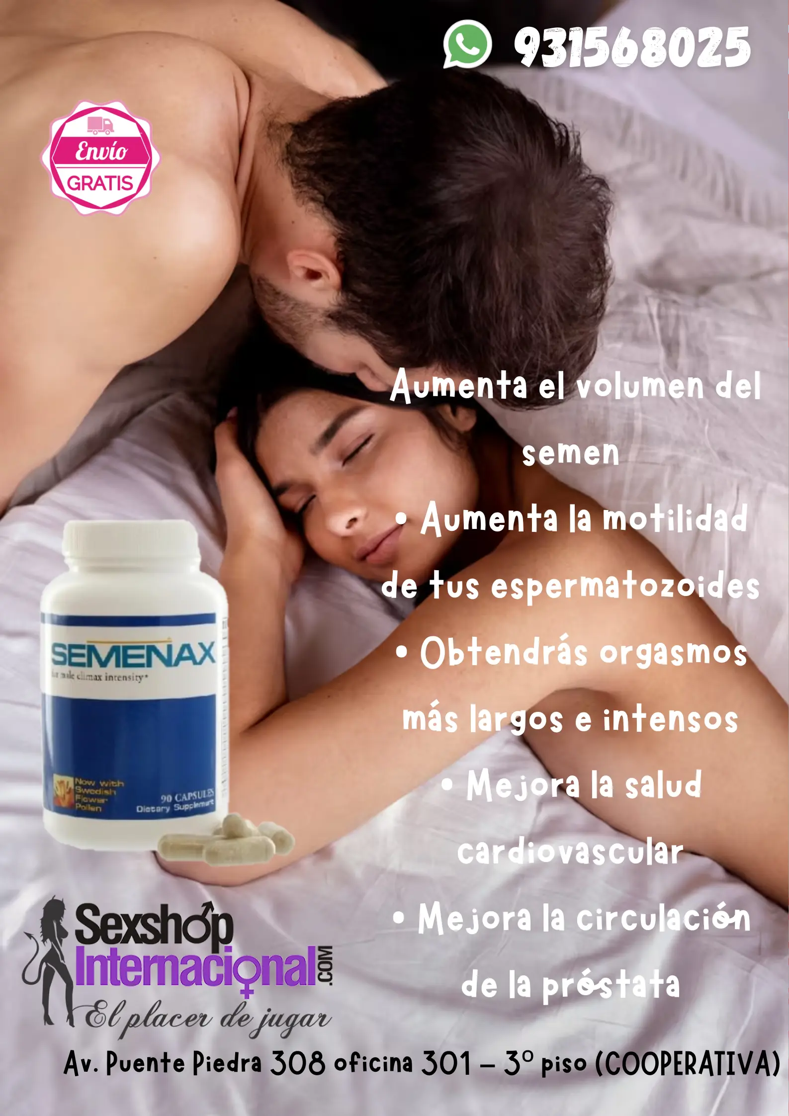 SEMENAX AUMENTA EL LARGO Y GROZOR DE TU PENE - SEXSHOP PUENT