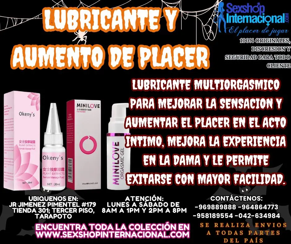LUBRICANTES PARA MEJORAR EL PLACER EN LA DAMA TARAPOTO SEXTO