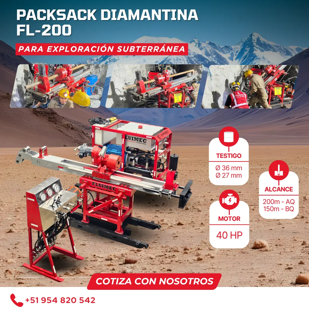 PACKSACK DIAMANTINA FL-200 Equipo para industria minera 