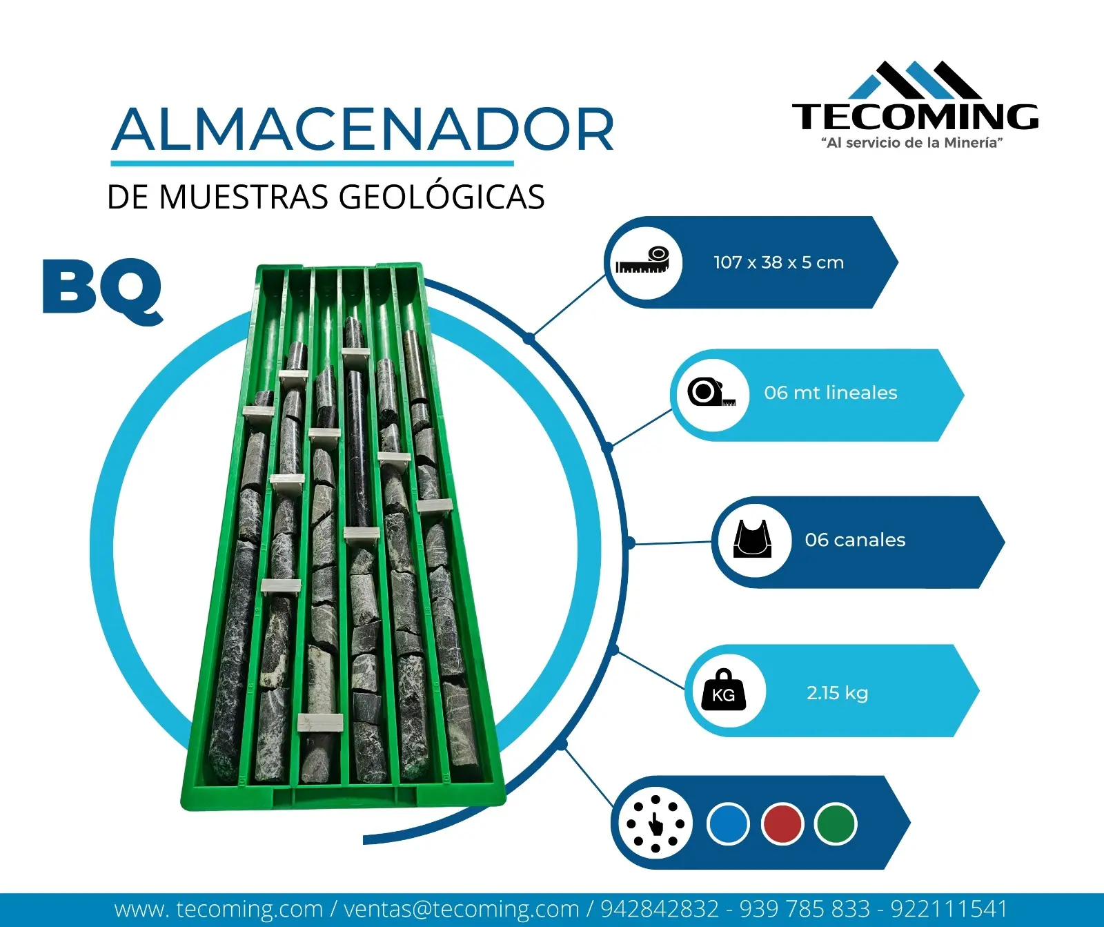 BANDEJAS DE PLASTICO - ACTIVIDADES MINERAS