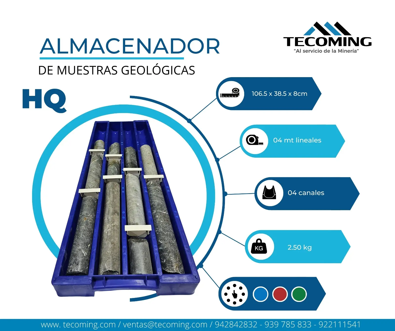 BANDEJAS PORTATESTIGO HQ PROVEEDOR MINERO