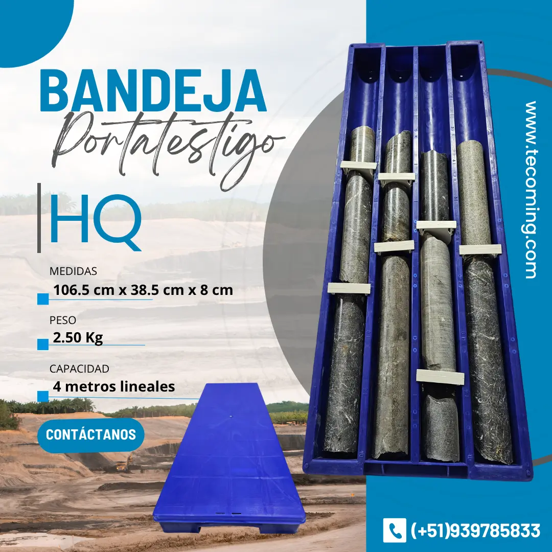 ALMACENAMIENTO DE MUESTRAS MINERALES BANDEJAS PORTATESTIGO