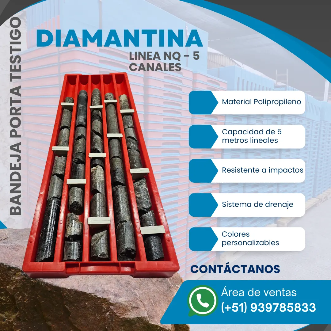 ALMACENAMIENTO DE TESTIGOS - PORTAMINERALES DE POLIPROPILENO