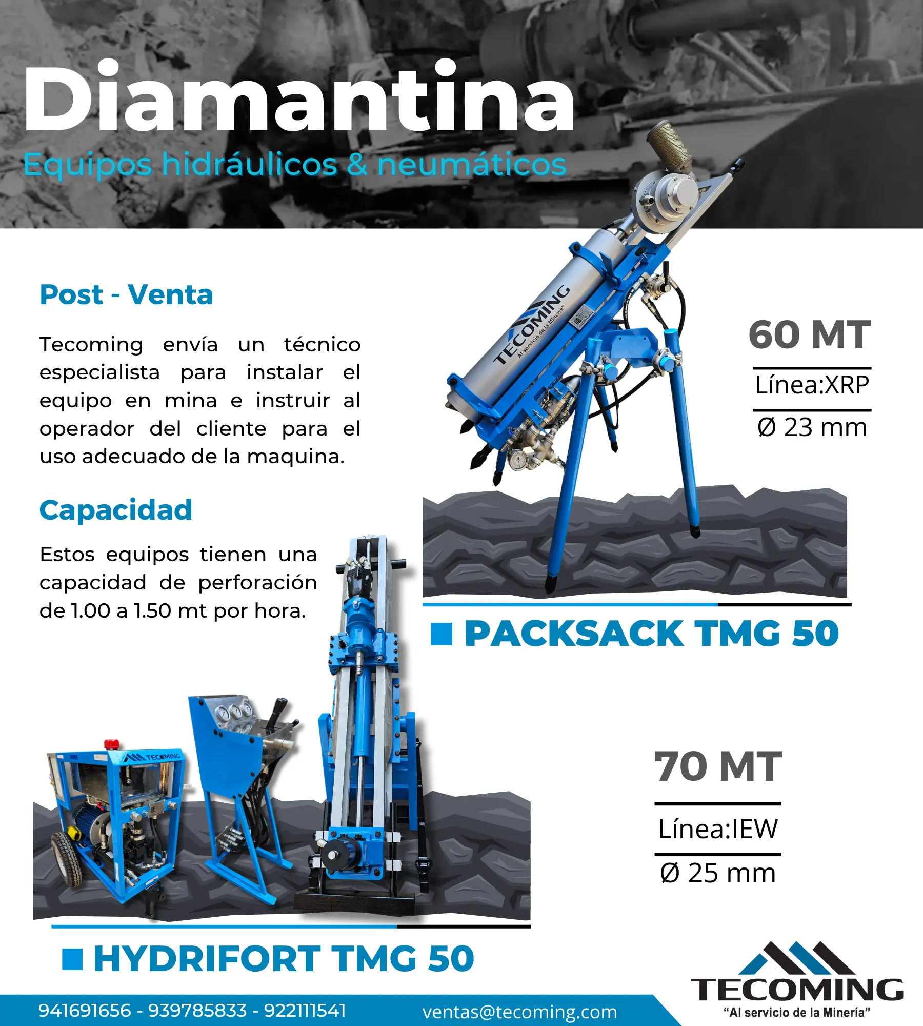 PACKSACK - EQUIPO DE PERFORACION NEUMATICO