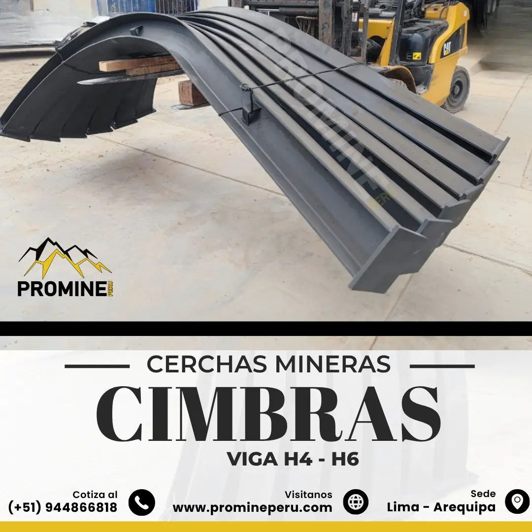 Cimbras en Viga H4 H6 Arcos Metálicos para Mina 